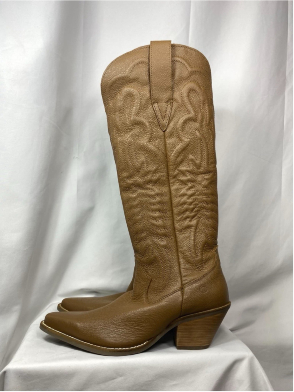 Dingo Ladies Raisin Kane Red Leather Western Tall Boots 8.5 Brown Rodeo Cowgirl - Picture 8 of 11